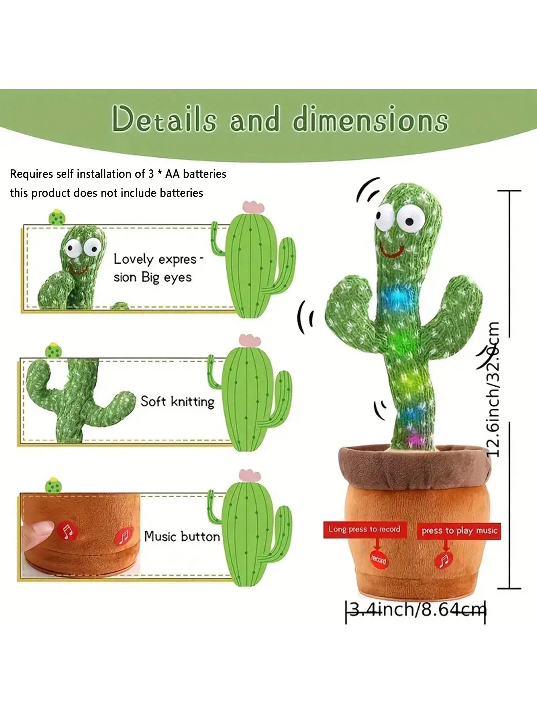 Dancing Cactus Toy- FREE SHIPPING